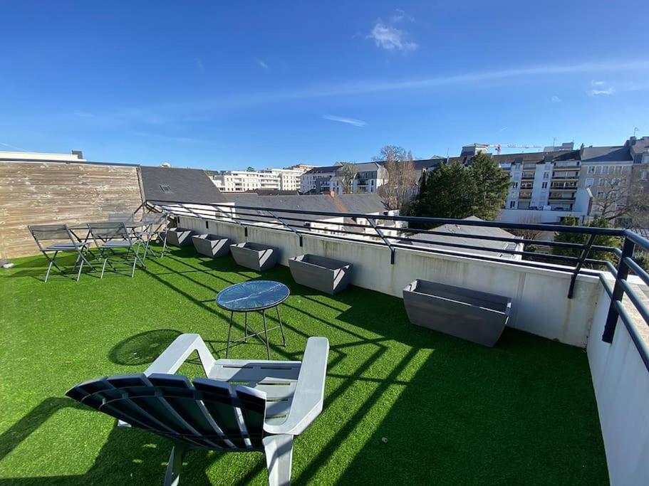 Grand Studio, Belle Terrasse Avec Vue Nantes Luaran gambar