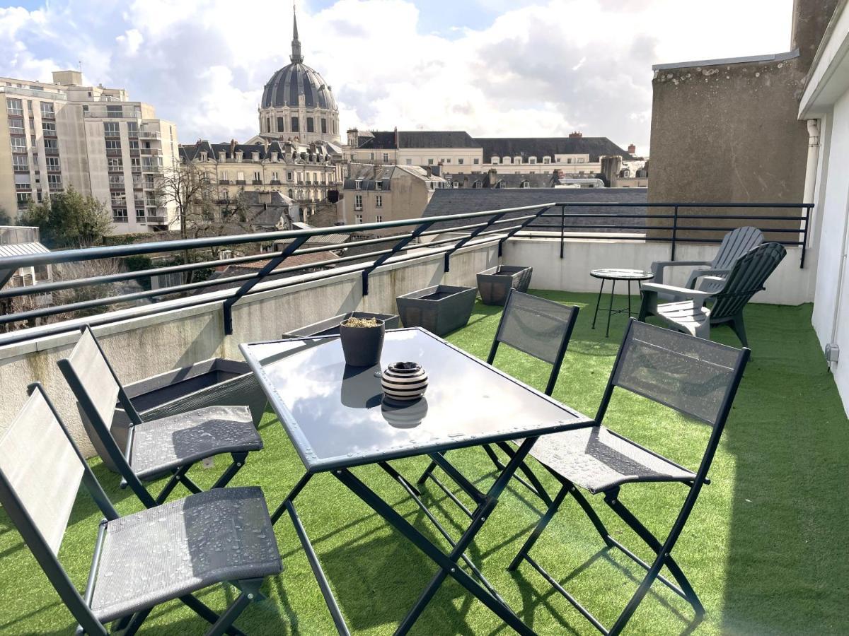 Grand Studio, Belle Terrasse Avec Vue Nantes Luaran gambar